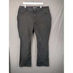 Lee Regular Fit Bootcut Jeans Black Denim‎ Womens 20W Medium